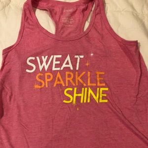 Sweat Sparkle Shine Pink Women’s Athletic Tank